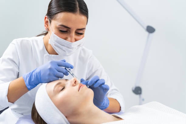woman having dermal filler