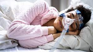 A girl suffering from sleep apnea