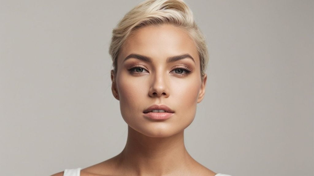 woman with strong jawline