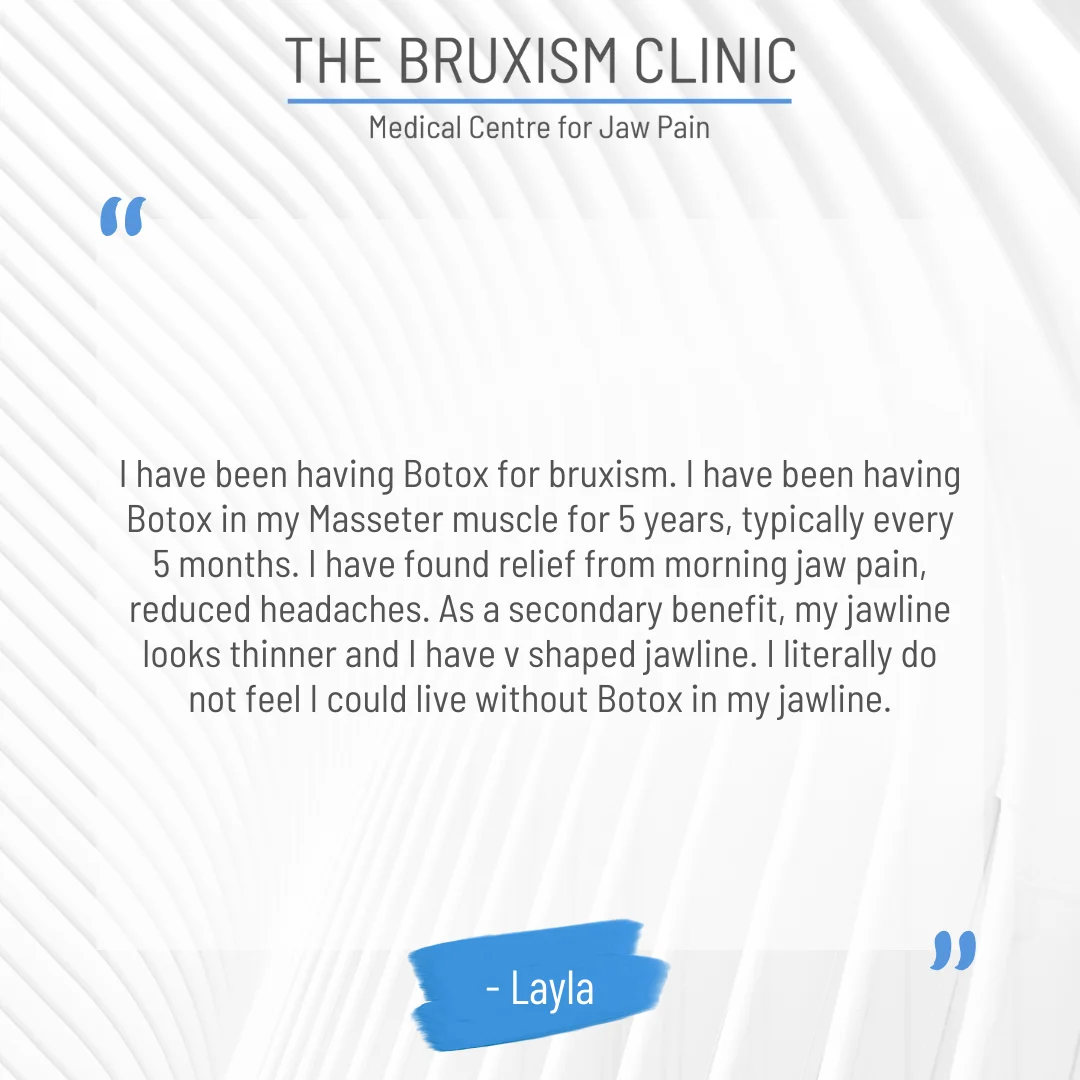 Masseter Botox Review Testimonial reduce Pain and Jaw Tension Heaviness